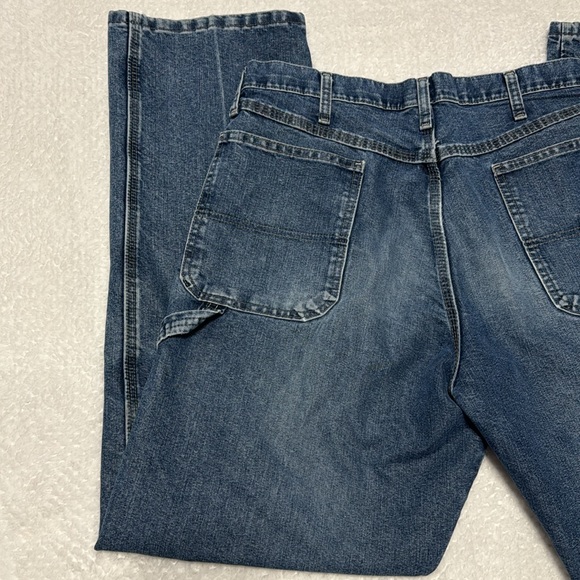 Men's Authentic Wrangler Denim Jeans Carpenter Painter Style Waist 36 Inseam 32 - Picture 6 of 16